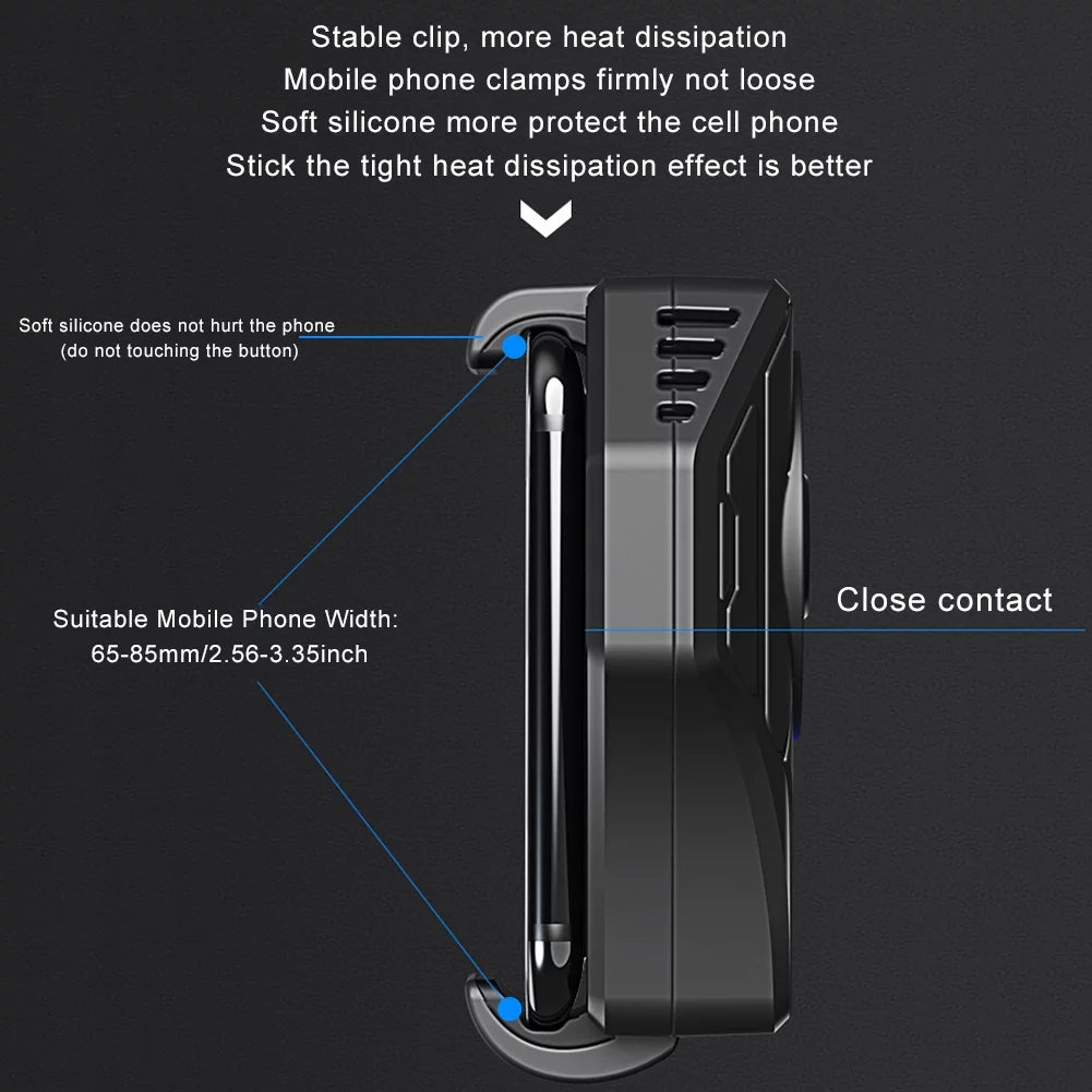 Phone Phone Cooling Bracket Phone Cooler Mount DL01 Black Semiconductor Portable Mobile Phone Heat Dissipation Back Clip Cellphone Mountdl01 Black