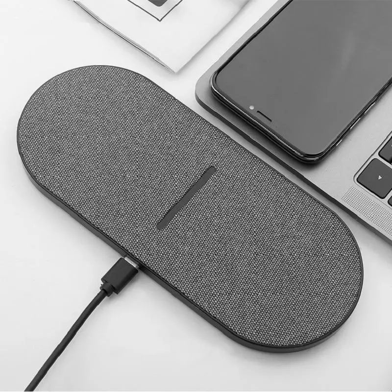 2 in 1 Dual Wireless Fast Charging Pad