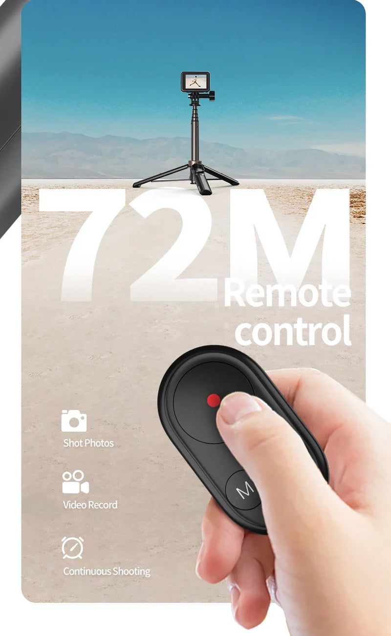 TELESIN Portable Selfie Stick & Tripod with Bluetooth Remote