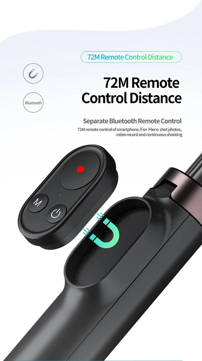 TELESIN Portable Selfie Stick & Tripod with Bluetooth Remote