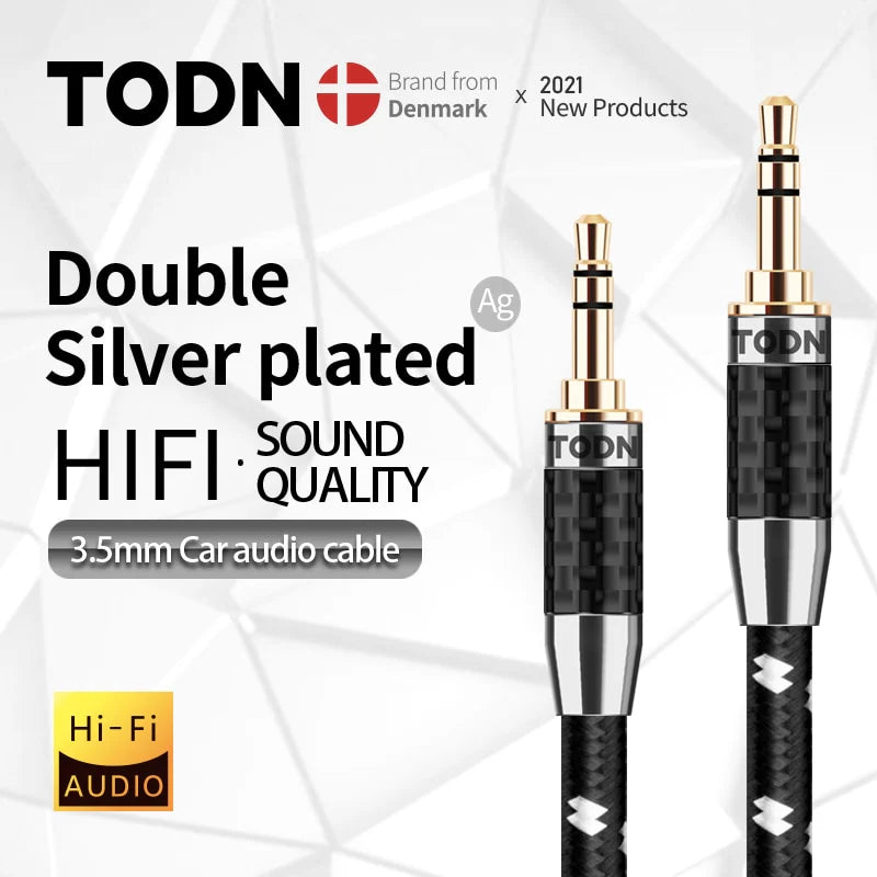 TODN Aux Cable Jack 3.5MM to 3.5MM Audio Cable Jack Speaker Cable for Iphone Computer Car Speaker for Ipad for Huawei Xiaomi