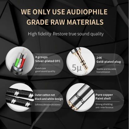 TODN Aux Cable Jack 3.5MM to 3.5MM Audio Cable Jack Speaker Cable for Iphone Computer Car Speaker for Ipad for Huawei Xiaomi