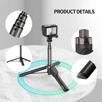 TELESIN Portable Selfie Stick & Tripod with Bluetooth Remote